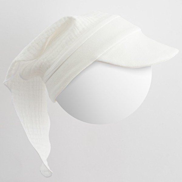 Letní holčičí mušelínový šátek s kšiltem New Baby Elizabeth, vel. 62 (3-6m), Bílá