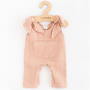 Kojenecké mušelínové lacláčky New Baby Comfort clothes růžová, vel. 86 (12-18m), Růžová