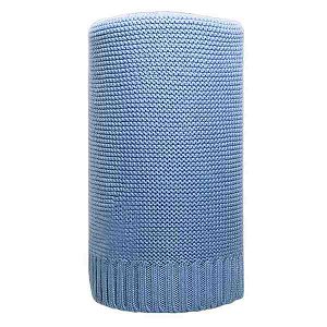 Bambusová pletená deka NEW BABY 100x80 cm modrá, Modrá