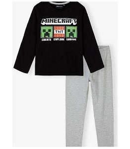 Chlapecké pyžamo Minecraft (F UK 112 - 54827), vel. 128, černo-šedá
