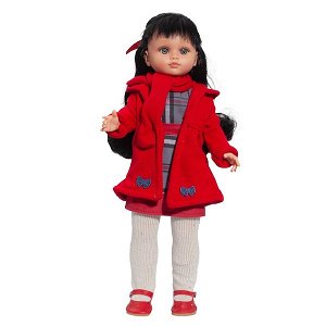 Luxusní dětská panenka-miminko Berbesa Valentina 28cm, Červená