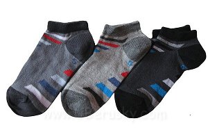 Dětské kotníkové ponožky 3 páry (DEKO 49), vel. 23-25, šedá
