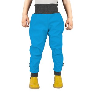 Unuo, Batolecí softshellové kalhoty s fleecem Street, Tyrkysová Velikost: 80/86, vel. 80/86