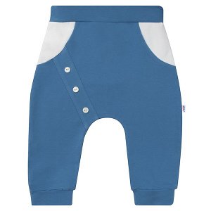 Kojenecké bavlněné tepláčky New Baby The Best modré, vel. 56 (0-3m), Modrá