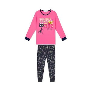 Dívčí dorostové pyžamo Kugo (MP1355), vel. 140, tm. růžová