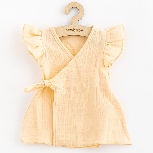 Letní kojenecké mušelínové šaty New Baby Leny peach, vel. 86 (12-18m), Dle obrázku