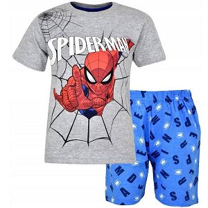Letní komplet, pyžamo Spiderman (em1286), vel. 104, šedo-modrá