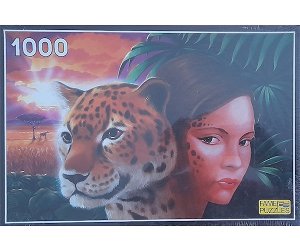 Puzzle Fantasy Dívka či Leopard, vel. 1000 dílků