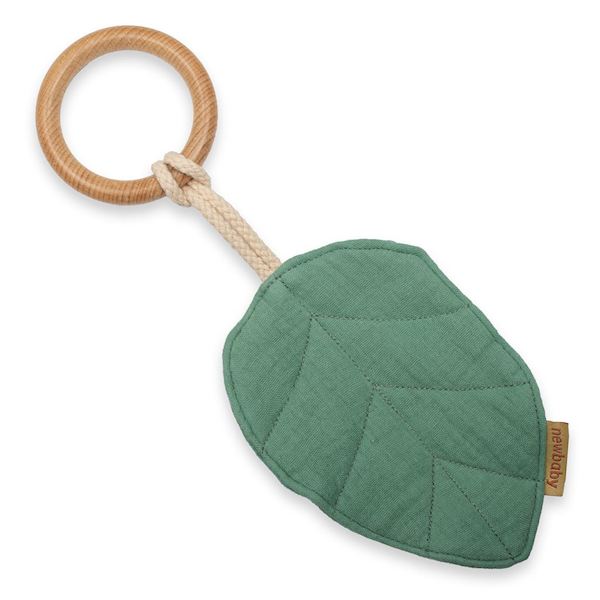 Kousátko s listy pro děti New Baby Leaf mint, Zelená