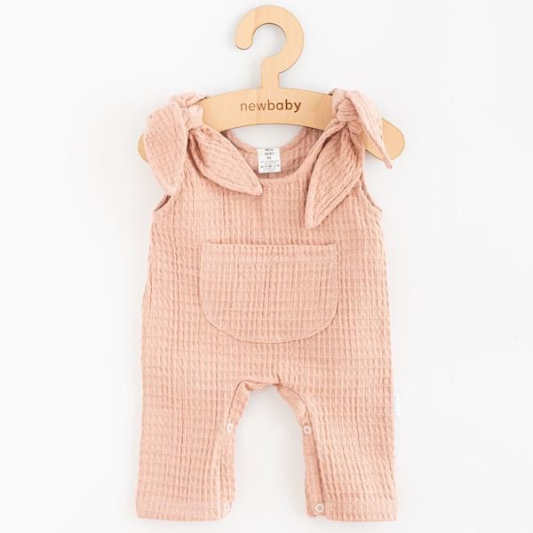Kojenecké mušelínové lacláčky New Baby Comfort clothes růžová, vel. 68 (4-6m), Růžová