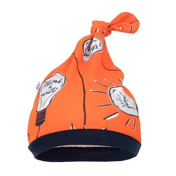 Kojenecká bavlněná čepička New Baby Skvělý nápad, vel. 86 (12-18m), oranžová