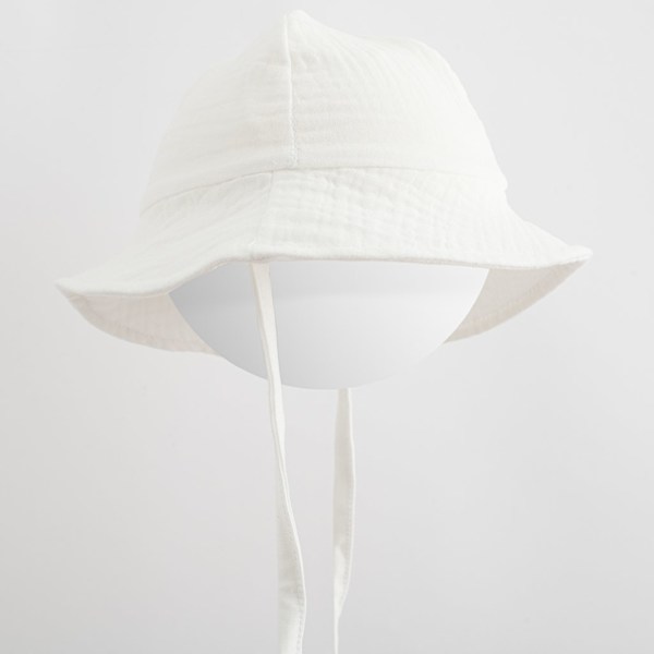 Kojenecký mušelínový klobouček New Baby Elizabeth, vel. 74 (6-9m), Bílá