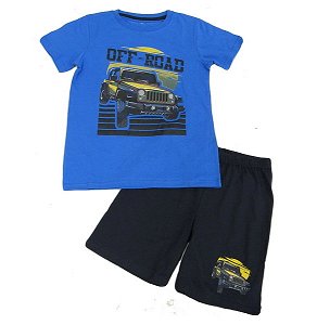 Chlapecké letní pyžamo komplet Wolf (S6222B), vel. 134, Modrá