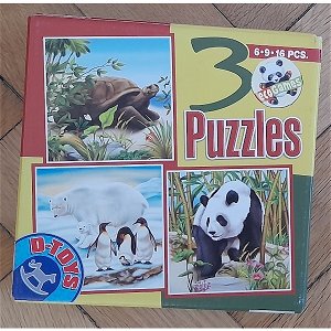 Puzzle Zvířátka D Toys, vel. 16 dílků