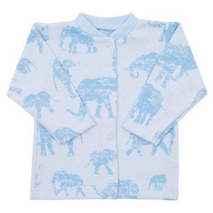 Kojenecký kabátek Baby Service Sloni modrý, vel. 62 (3-6m), Modrá