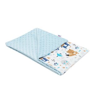Dětská deka z Minky New Baby Medvídci modrá 80x102 cm, Modrá