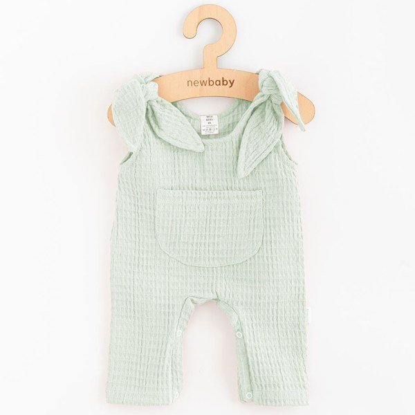 Kojenecké mušelínové lacláčky New Baby Comfort clothes růžová, vel. 86 (12-18m), Zelená