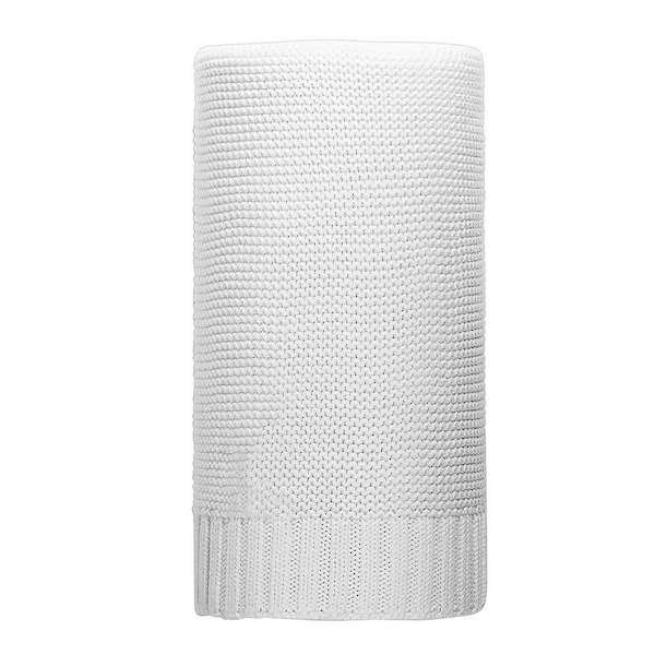 Bambusová pletená deka NEW BABY 100x80 cm bílá, Bílá