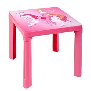 Dětský zahradní nábytek - Plastový stůl červený, Růžová