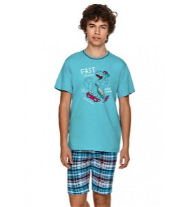Chlapecké letní pyžamo komplet Taro (I2747), vel. 128, Modrá
