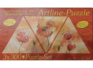Puzzle set 3 x 300 Květiny, vel. 300 dílků