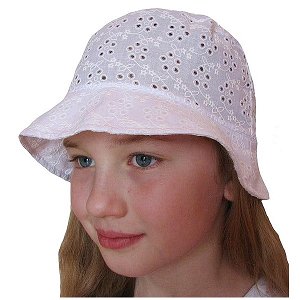 Dívčí letní klobouček Dráče (H2211), vel. 92-104, Bílá