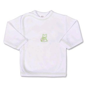 Kojenecká košilka s vyšívaným obrázkem New Baby bílá, vel. 62 (3-6m), Zelená