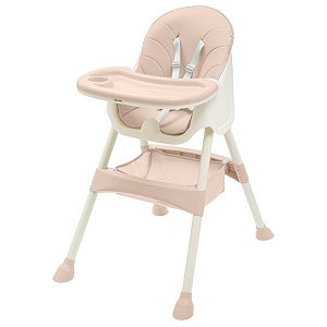Jídelní židlička Baby Mix Nora dusty green, Růžová