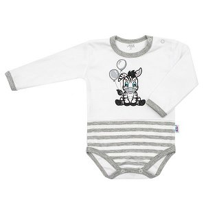 Kojenecké bavlněné body New Baby Zebra exclusive, vel. 86 (12-18m), Bílá