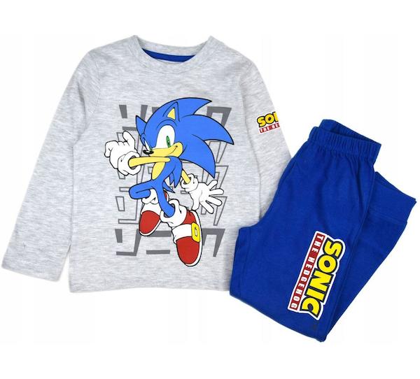 Chlapecké pyžamo Sonic (Em 077), vel. 104, šedo-modrá