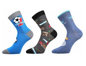 Ponožky Boma, 3 páry (Zoo5465), vel. 25-29, barevná