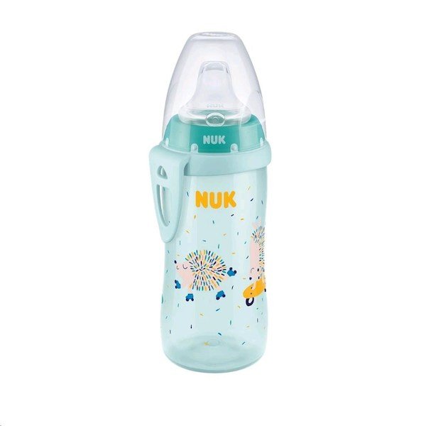 Skleněná kojenecká láhev NUK New Classic 240 ml white, tyrkysová