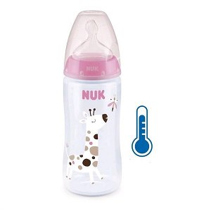 Skleněná kojenecká láhev NUK New Classic 240 ml white, Růžová