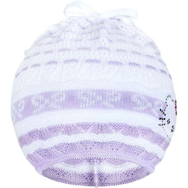 Pletená čepička-šátek New Baby kočička fialová, vel. 104 (3-4r), Fialová