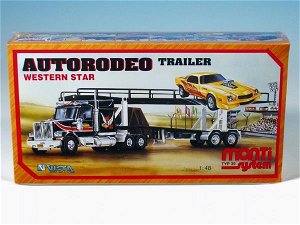 SEVA Stavebnice Monti 39 Autorodeo trailer Western star 1:48 v krabici 32x20x7,5cm