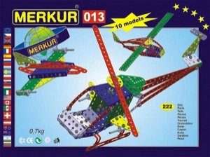 Merkur Toys Stavebnice MERKUR 013 Vrtulník 10 modelů 222ks v krabici 26x18x5cm