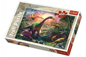 Trefl Puzzle Dinosauři 100 dílků 41x27,5cm v krabici 29x20x4cm