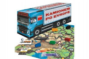 Dino Kamionem po Evropě společenská hra v krabici 36x16x10cm