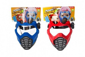 Teddies Maska se světlem plast 16x19cm na baterie 2 barvy na kartě karneval