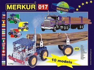 Merkur Toys Stavebnice MERKUR 017 Kamion 10 modelů 202ks v krabici 26x18x5cm