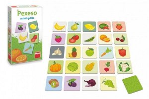 Dino Pexeso Ovoce a zelenina 48ks pevných kartiček v krabičce 11,5x18x3,5cm