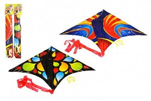 Wiky Drak létající plast 61x114cm barevný 2 druhy v sáčku 10x60cm