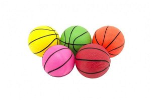 Teddies Míček basketbal guma 8,5cm 5 barev v síťce