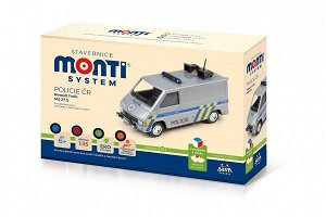 SEVA Stavebnice Monti System MS 27,5 Policie ČR Renault Trafic 1:35 v krabici 22x15x6cm