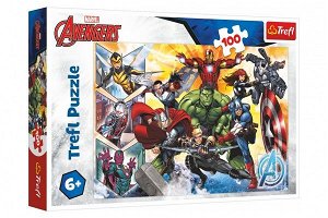 Trefl Puzzle Síla Avengers/Disney Marvel The Avengers 100 dílků 41x27,5cm v krabici 29x19x4cm