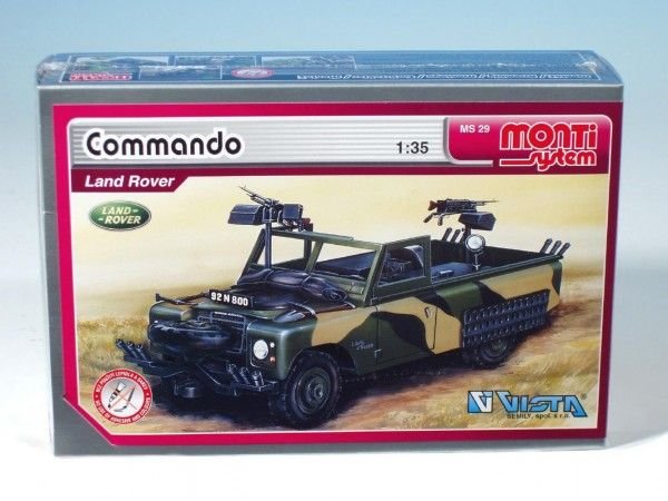 SEVA Stavebnice Monti 29 Commando Land Rover 1:35 v krabici 22x15x6cm