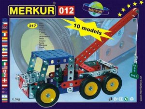 Merkur Toys Stavebnice MERKUR 012 Odtahové vozidlo 10 modelů 217ks v krabici 26x18x5cm