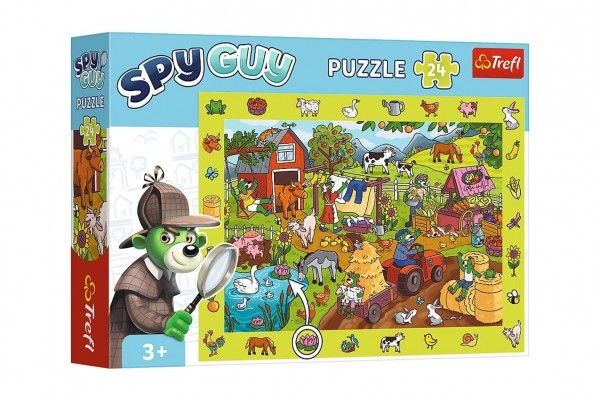 Trefl Puzzle Spy Guy - Farma 18,9x13,4cm 24 dílků v krabici 33x23x6cm