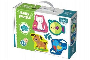 Trefl Puzzle baby Zvířátka 2ks v krabici 27x19x6cm 1+