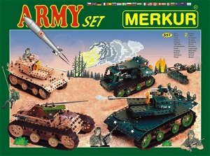Merkur Toys Stavebnice MERKUR Army Set 657ks 2 vrstvy v krabici 36x27x5,5cm
